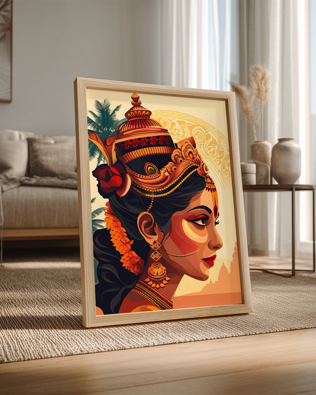 Hindistanlı Kadın Portresi - Geleneksel Takı İle Süslenmiş Poster Tablosu