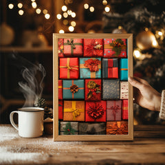 Holiday Dog Art Poster Tablosu