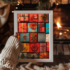 Holiday Dog Art Poster Tablosu