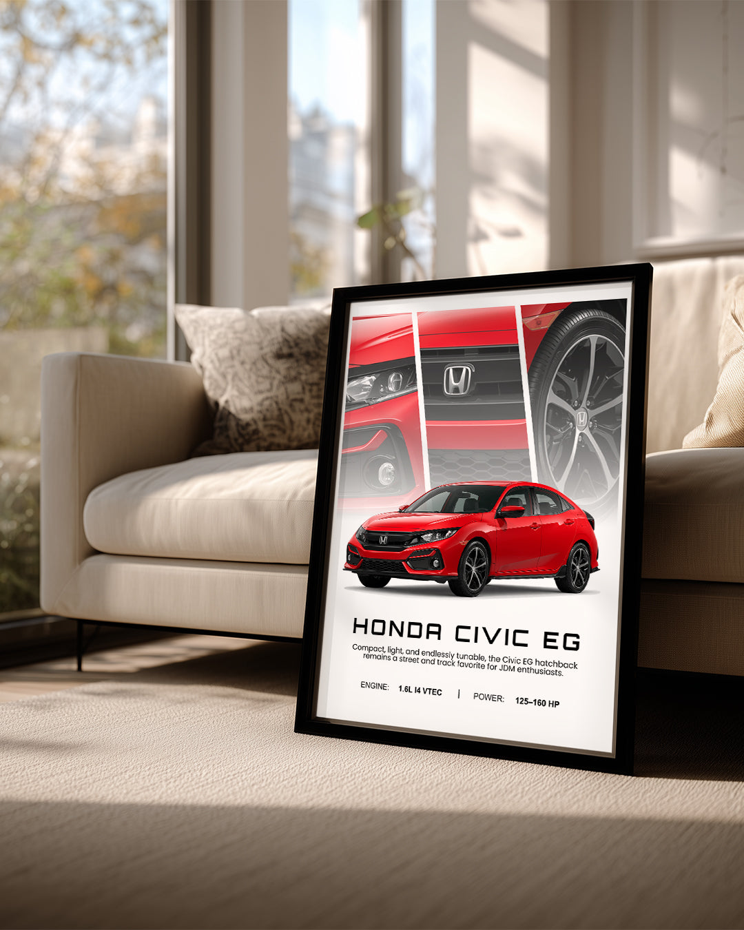 Honda Civic EG Poster Tablosu