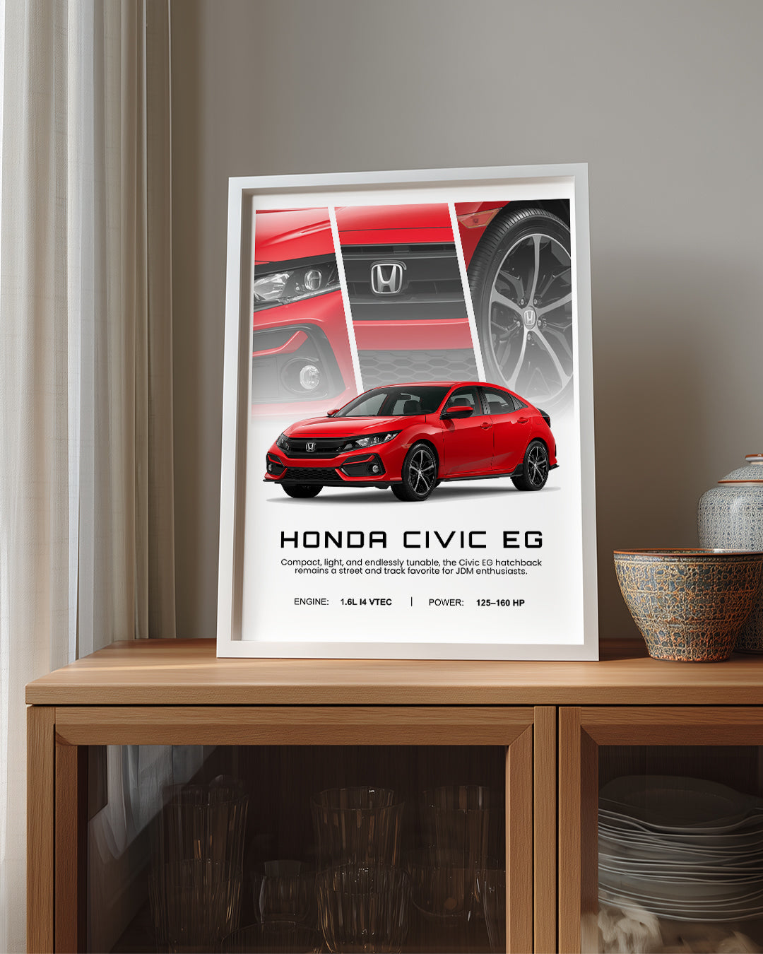 Honda Civic EG Poster Tablosu