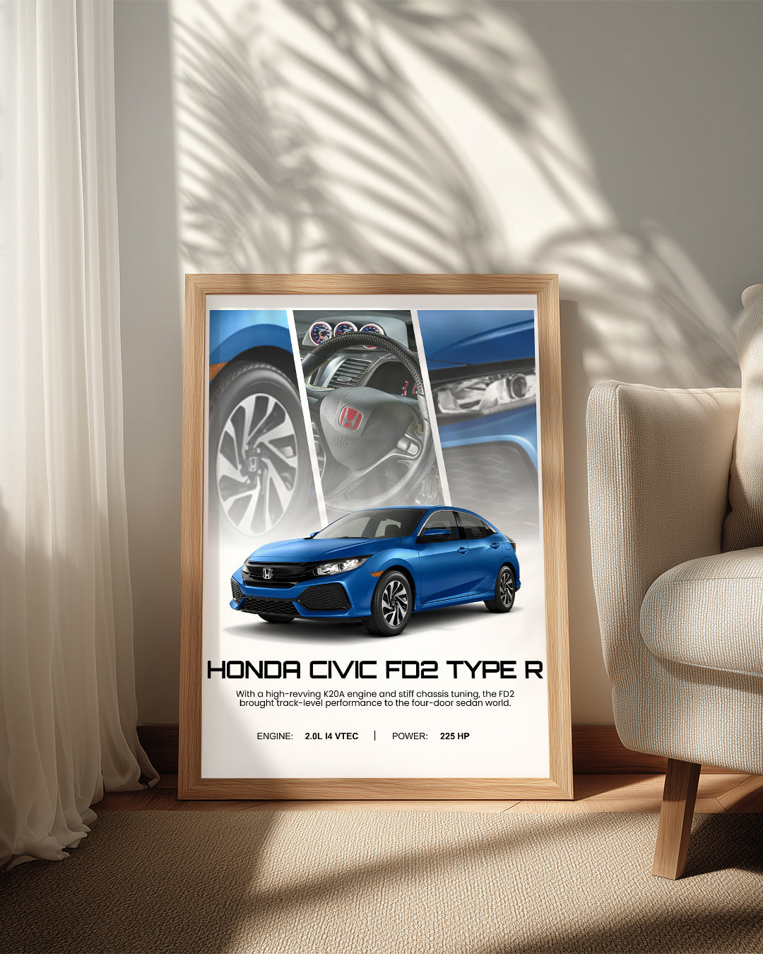 Honda Civic FD2 Type R Poster Tablosu