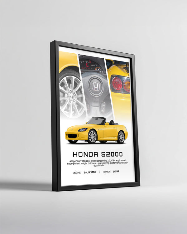 Honda S2000 Poster Tablosu