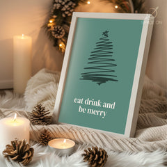 Hot Cocoa Christmas Poster Tablosu