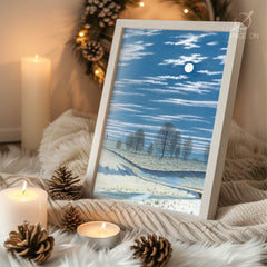 Husky Dog Snow Poster Tablosu