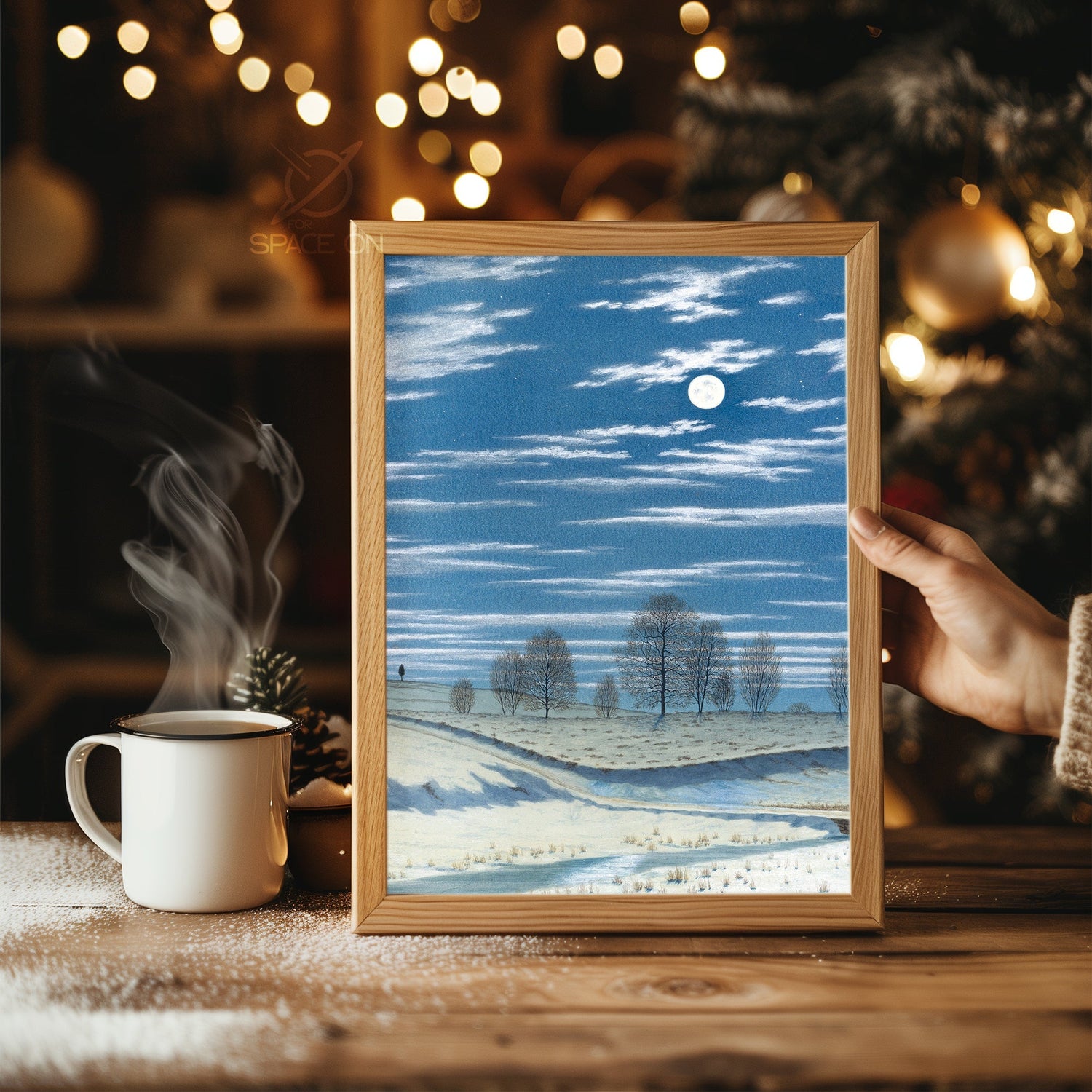Husky Dog Snow Poster Tablosu