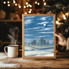 Husky Dog Snow Poster Tablosu