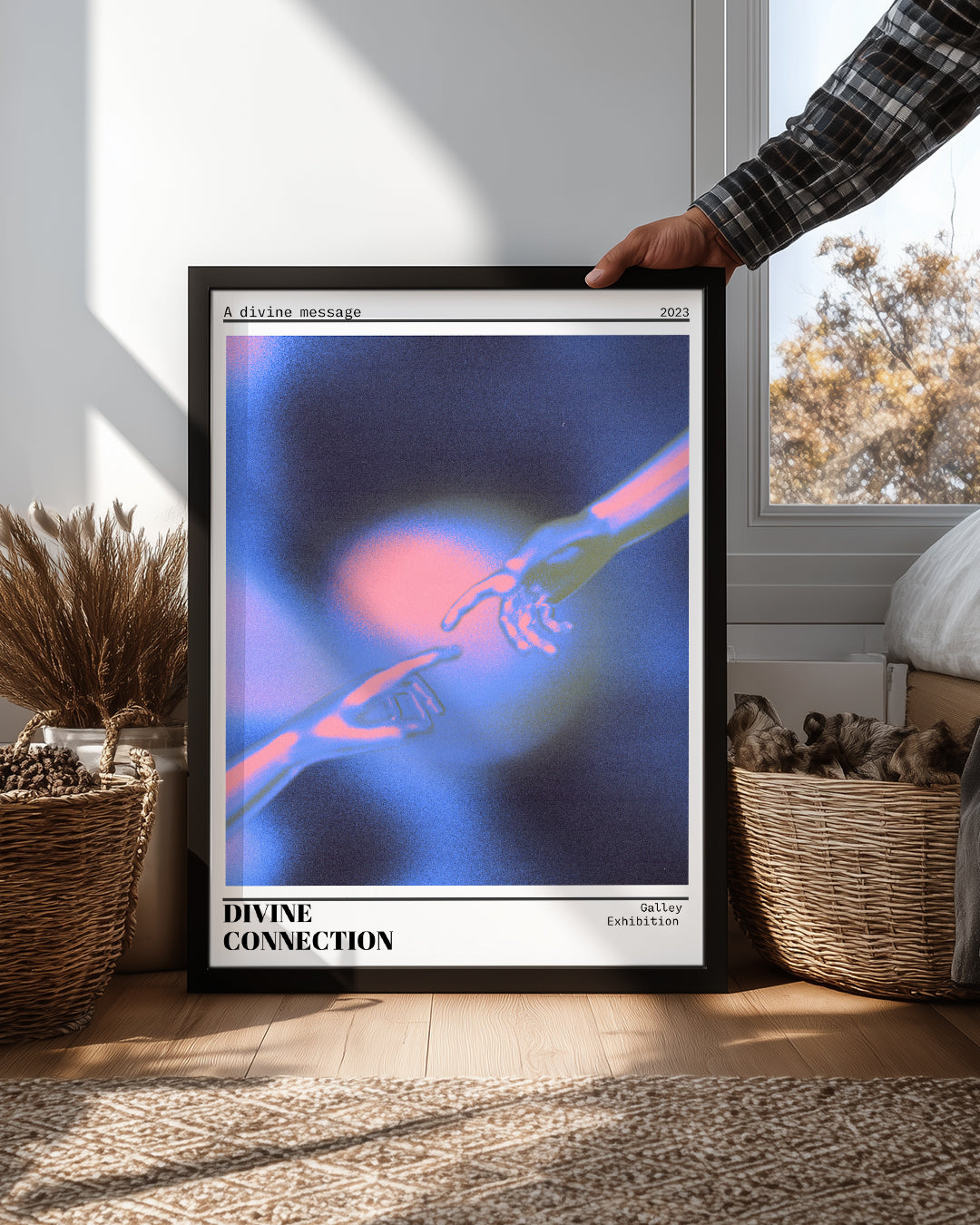 İlahi Dokunuş - Neon Eller Poster Tablosu