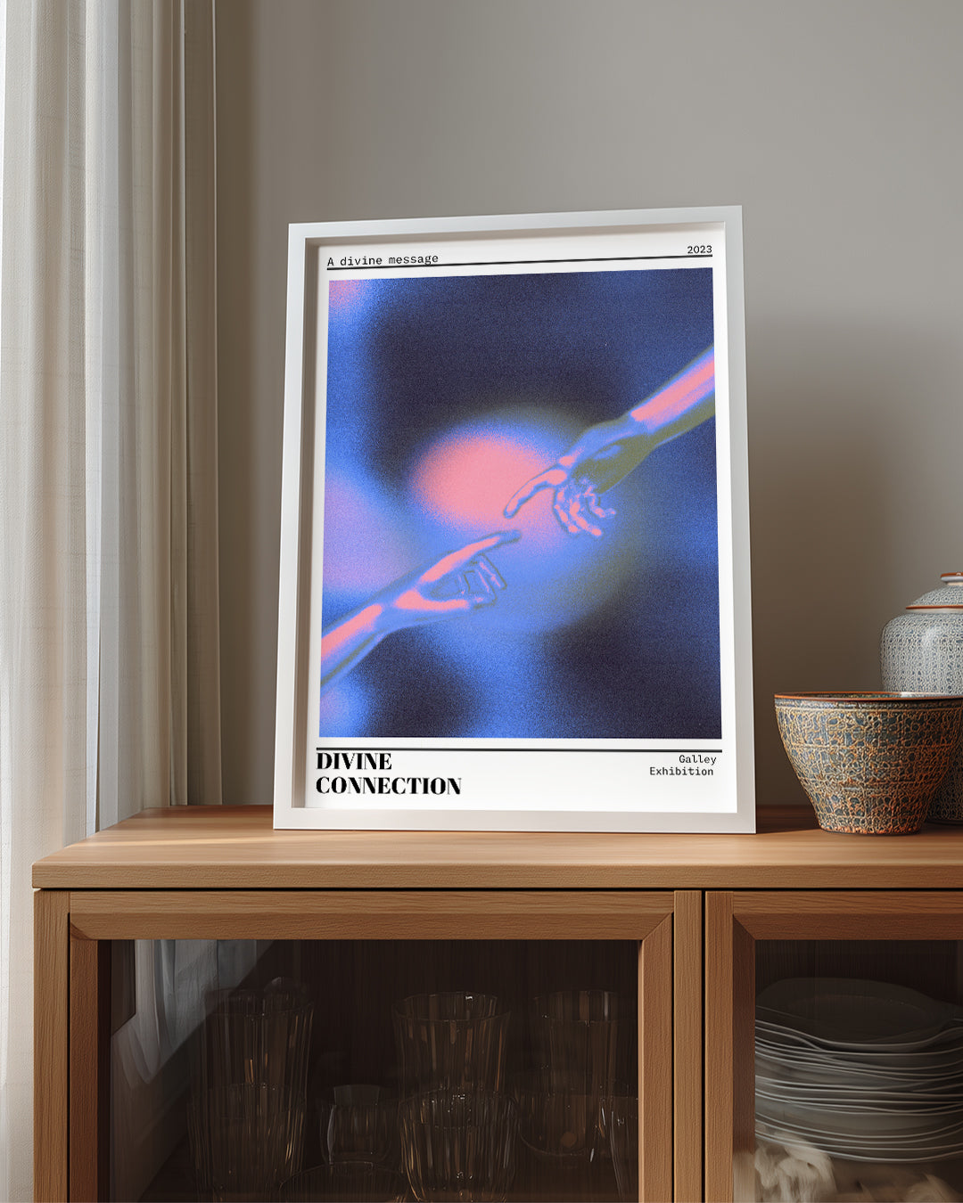 İlahi Dokunuş - Neon Eller Poster Tablosu
