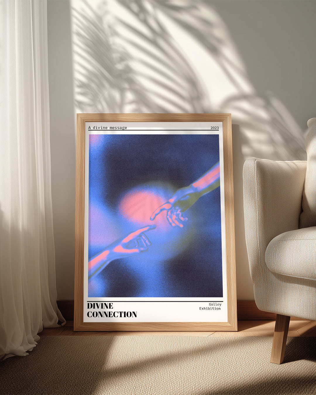 İlahi Dokunuş - Neon Eller Poster Tablosu