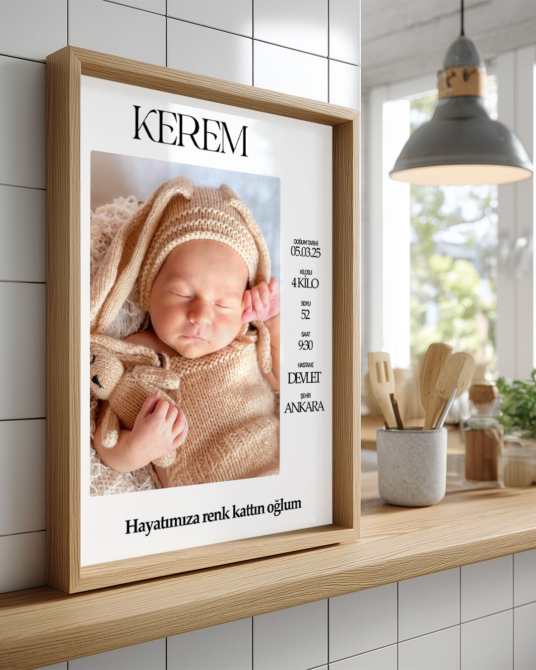 İlk Anın Hatırası – Kişiselleştirilebilir Bebek Doğum Tablo
