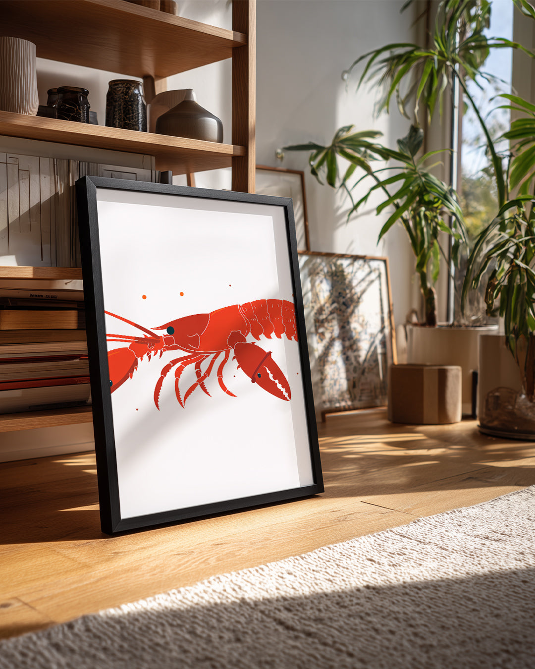 Istakoz - Kırmızı Renkli Kollar Poster Tablosu