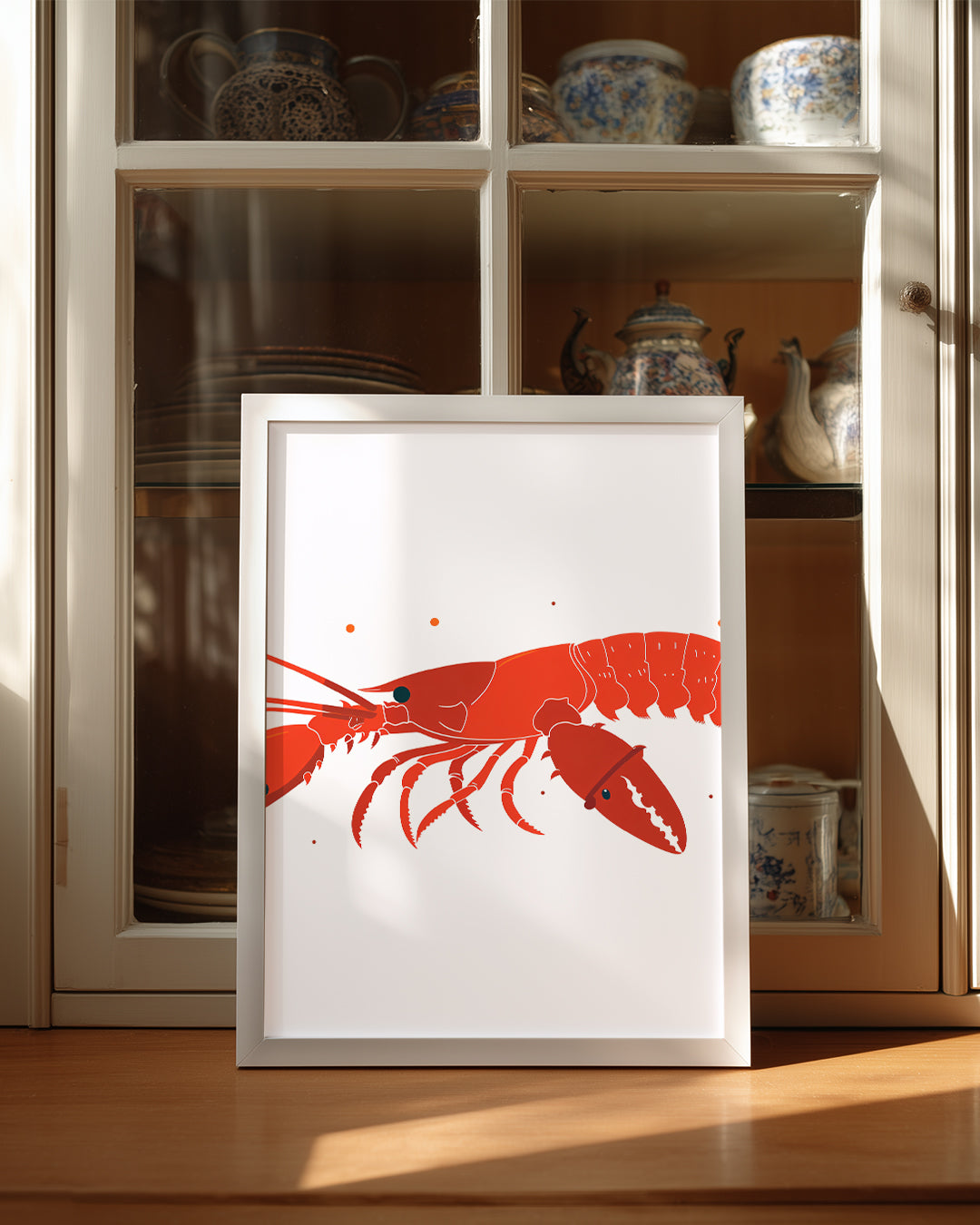 Istakoz - Kırmızı Renkli Kollar Poster Tablosu