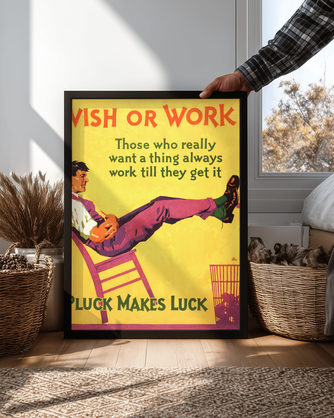 İstek Mi Çalışmak Mı - Azimle Başarıyı Elde Etmek Poster Tablosu