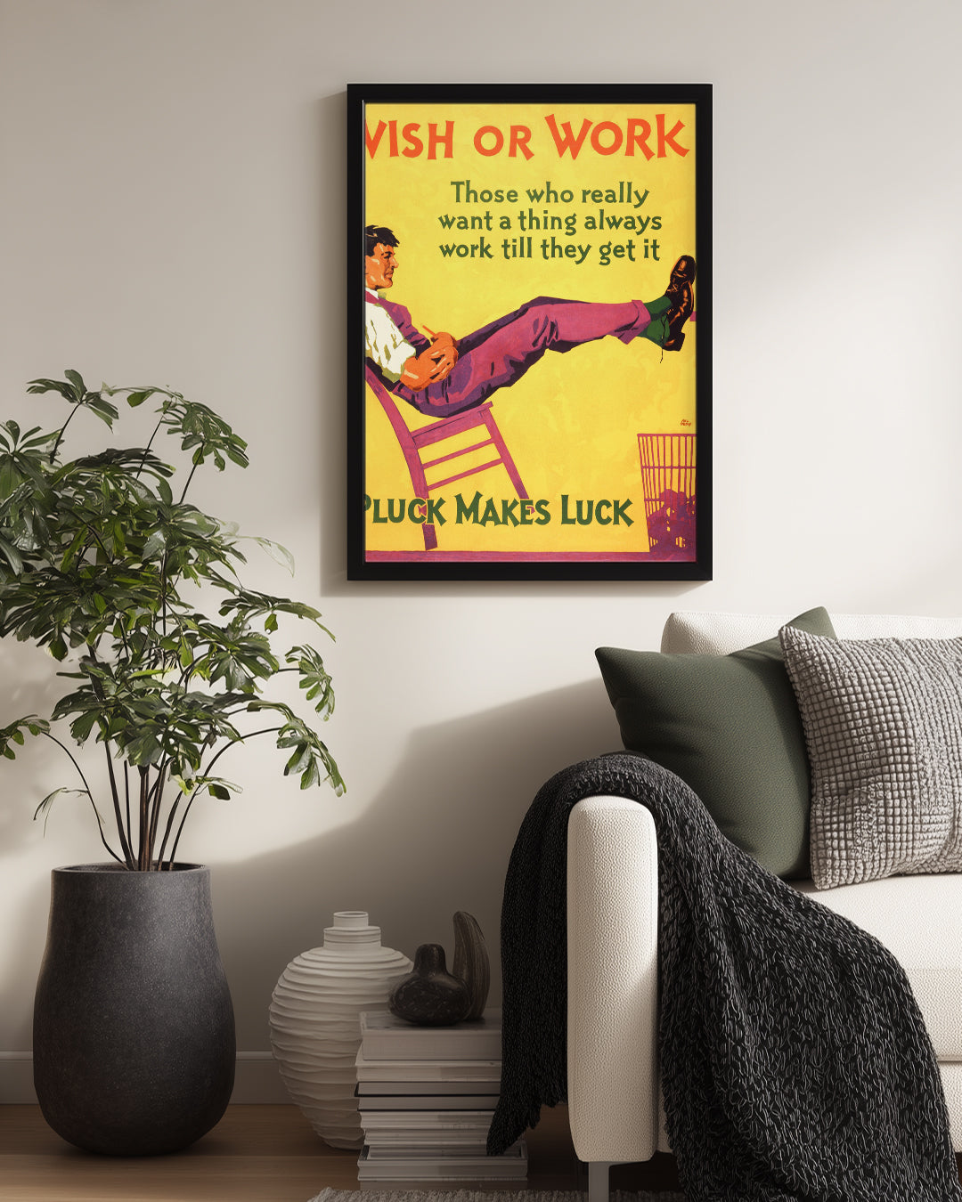 İstek Mi Çalışmak Mı - Azimle Başarıyı Elde Etmek Poster Tablosu