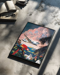 Jungle Plane Poster Tablosu