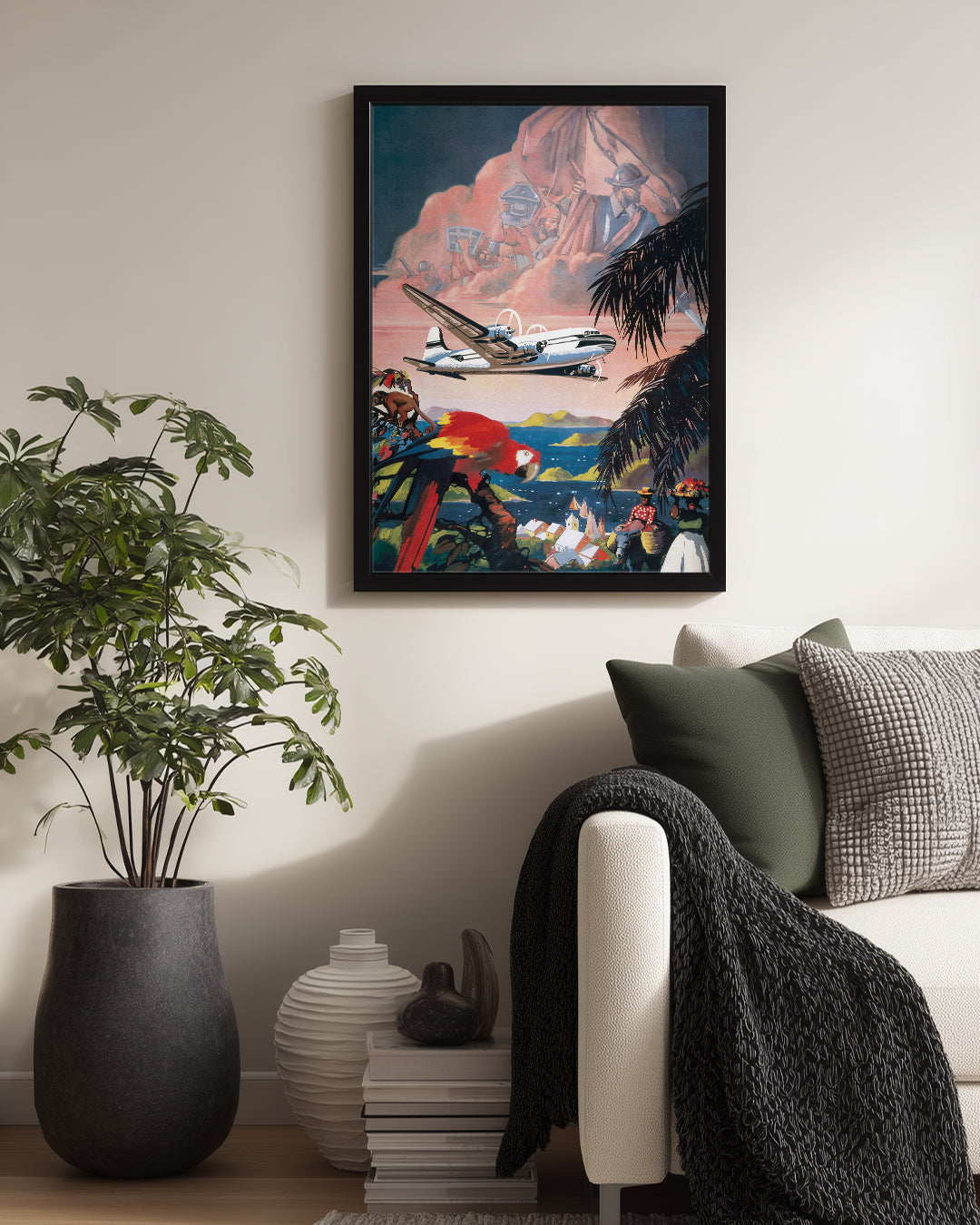 Jungle Plane Poster Tablosu