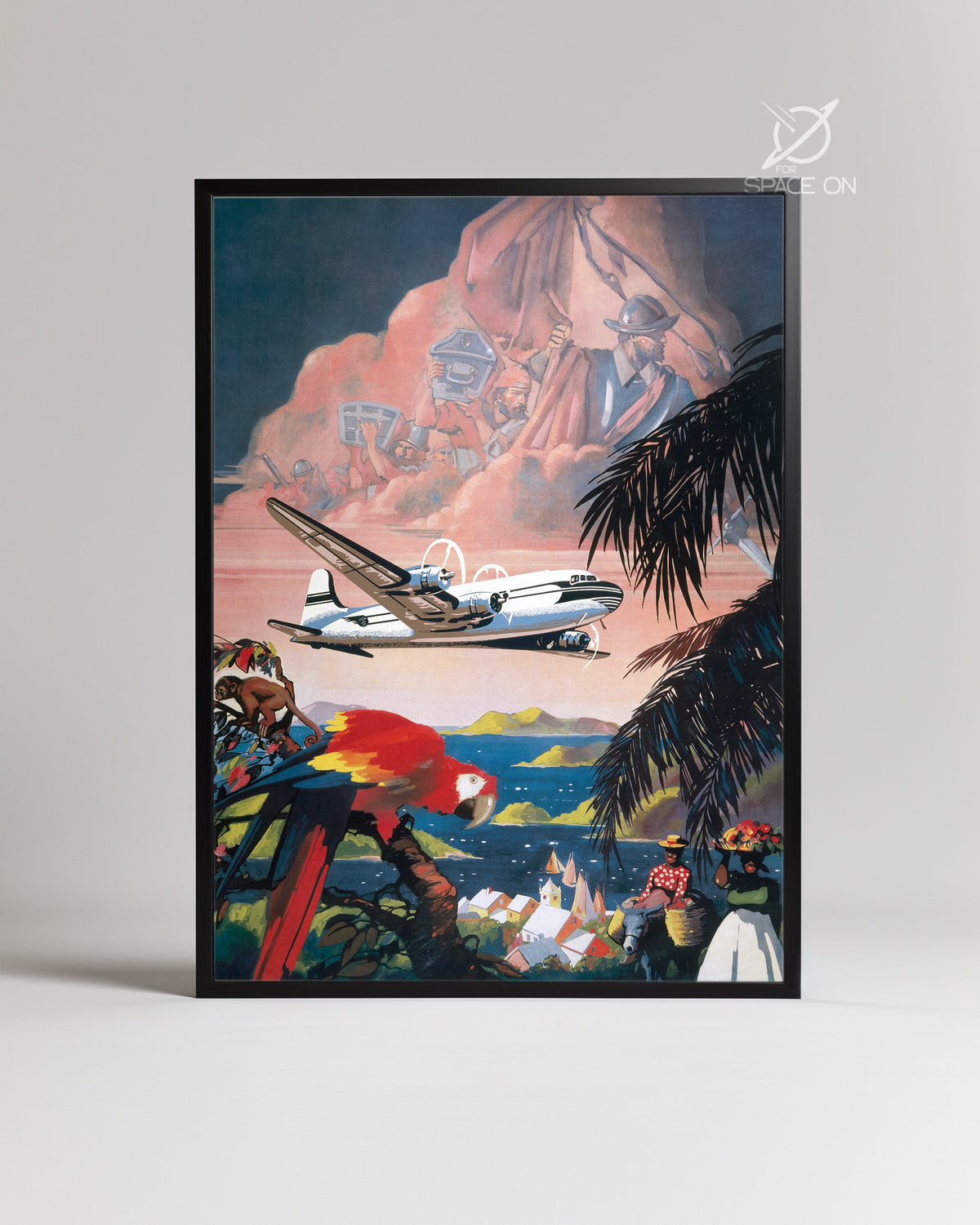Jungle Plane Poster Tablosu