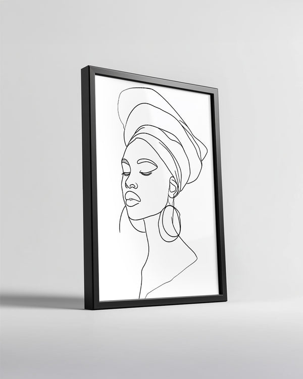Kadın Portresi - Afrika Sanatı Poster Tablosu