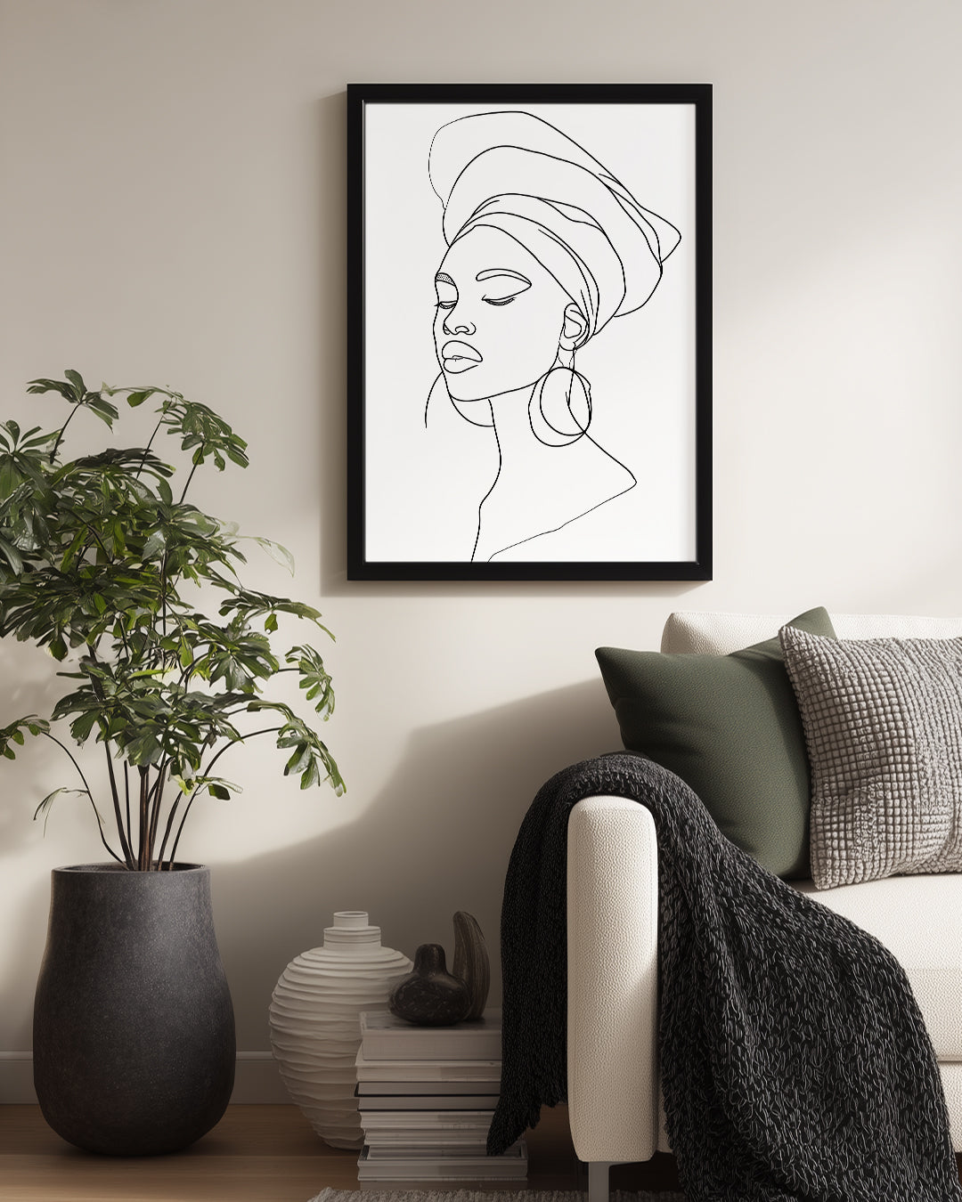 Kadın Portresi - Afrika Sanatı Poster Tablosu