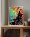 Kadın Portresi - Renkli Duygularla Dolu Sanat Eseri Poster Tablosu