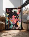 Kadın Portresi - Renkli Sanat ve Duygu İfadesi Poster Tablosu