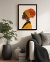 Kadın Profil Portresi - Afrika Sanatı Poster Tablosu