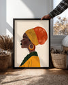 Kadın Profil Portresi - Afrika Sanatı Poster Tablosu