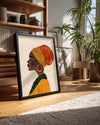 Kadın Profil Portresi - Afrika Sanatı Poster Tablosu