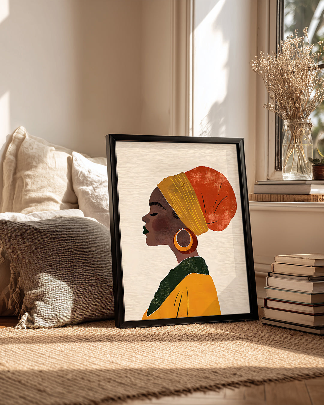 Kadın Profil Portresi - Afrika Sanatı Poster Tablosu