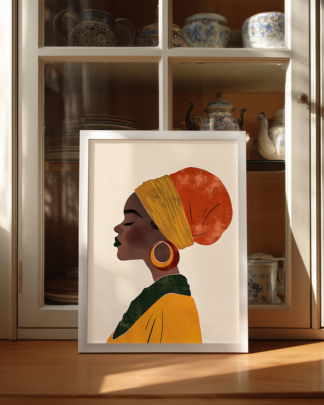 Kadın Profil Portresi - Afrika Sanatı Poster Tablosu