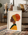 Kadın Profil Portresi - Afrika Sanatı Poster Tablosu