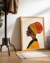 Kadın Profil Portresi - Afrika Sanatı Poster Tablosu