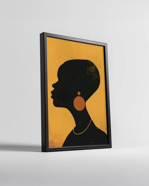 Kadın Silueti - Afrika Sanatı Poster Tablosu