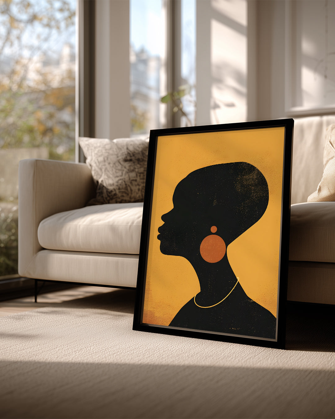 Kadın Silueti - Afrika Sanatı Poster Tablosu