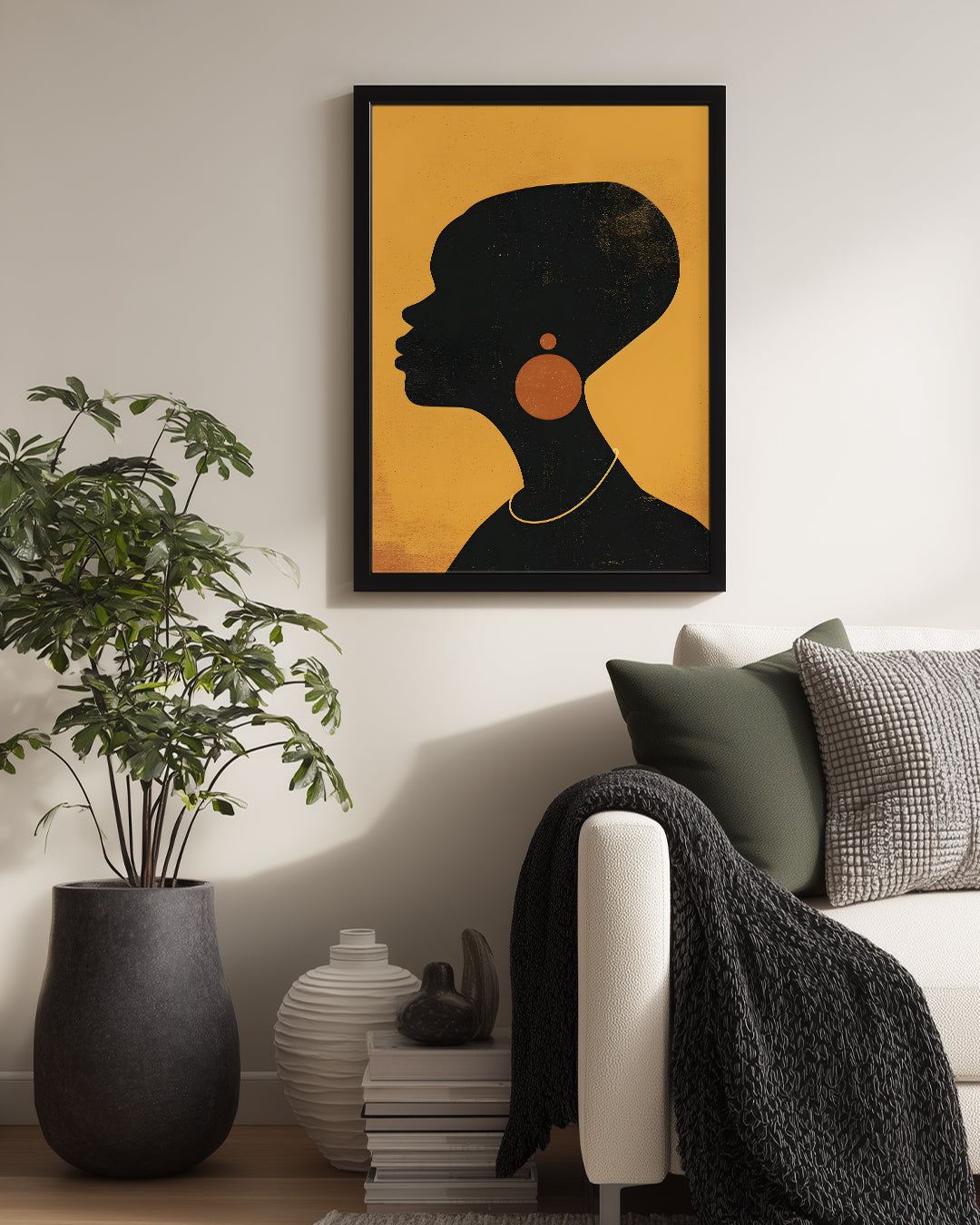 Kadın Silueti - Afrika Sanatı Poster Tablosu