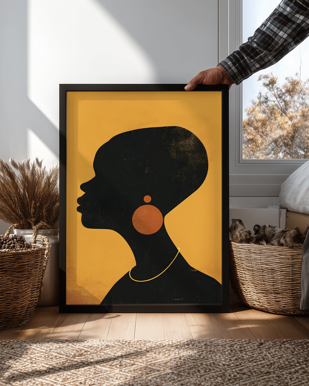 Kadın Silueti - Afrika Sanatı Poster Tablosu