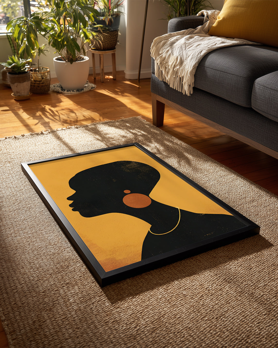 Kadın Silueti - Afrika Sanatı Poster Tablosu