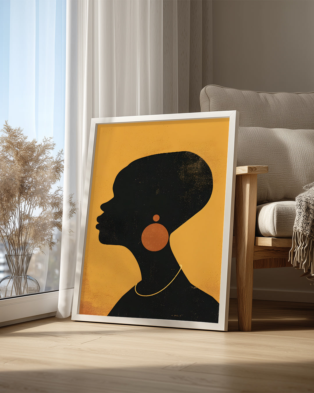 Kadın Silueti - Afrika Sanatı Poster Tablosu