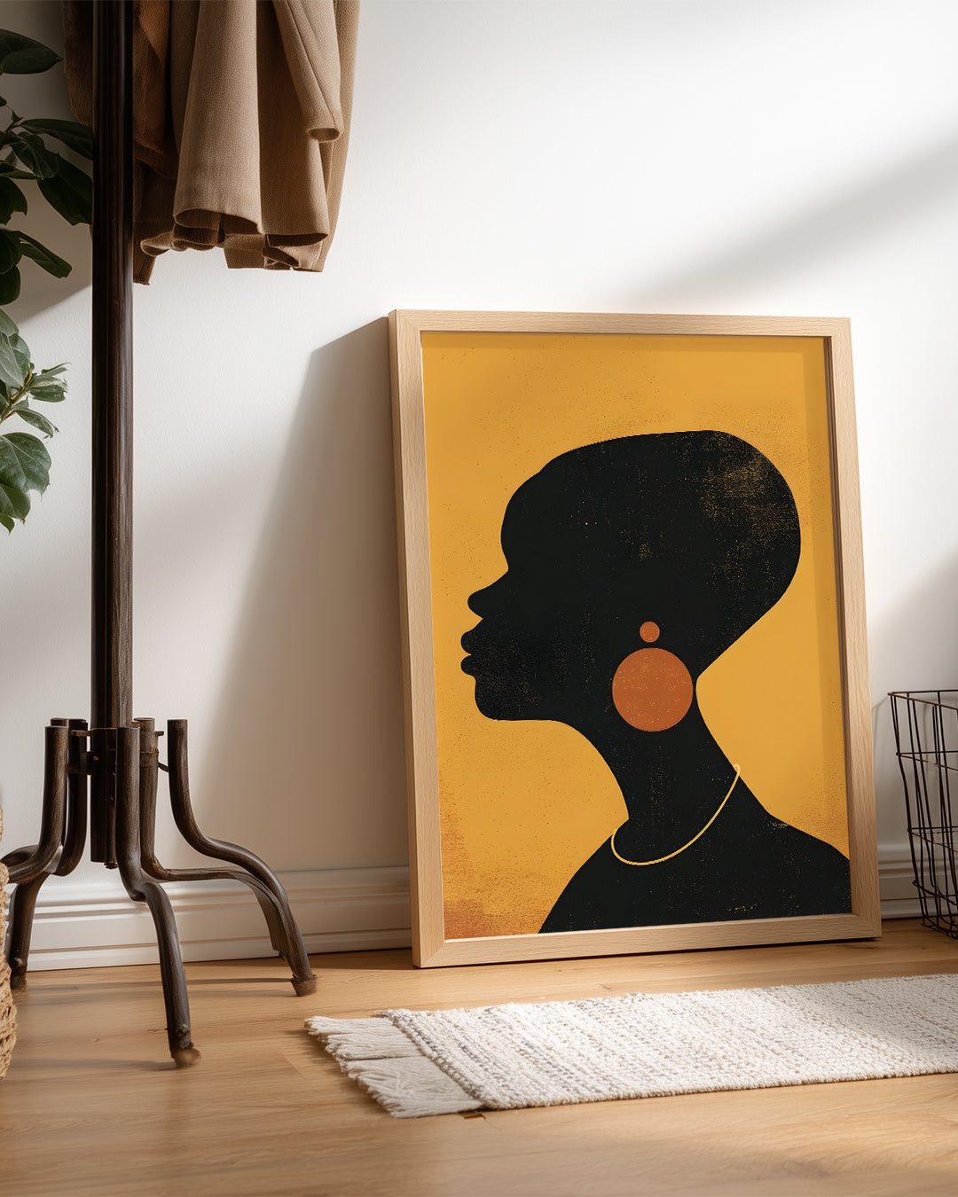 Kadın Silueti - Afrika Sanatı Poster Tablosu