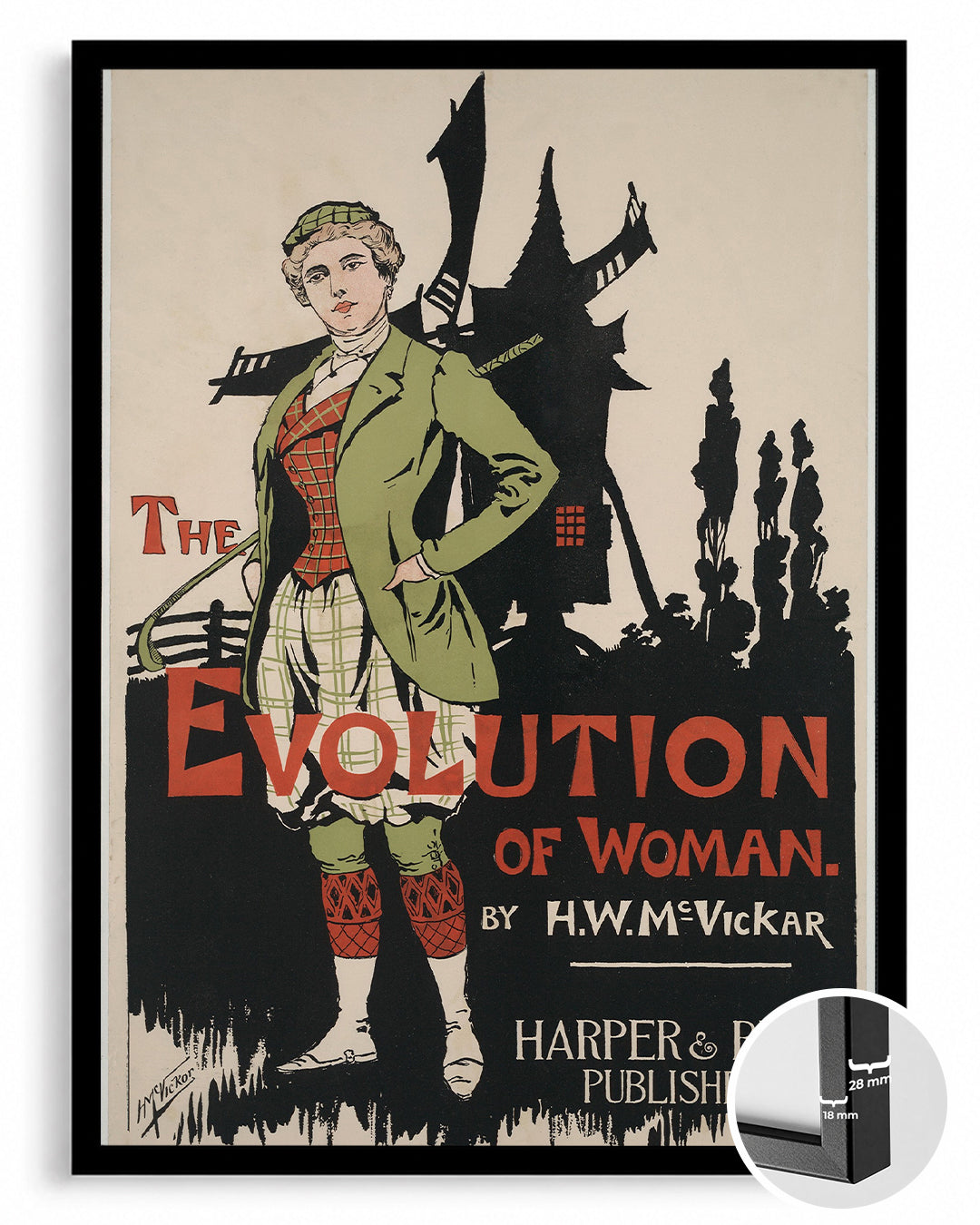Kadınların Evrimi - Tarihsel Poster Tasarımı Poster Tablosu