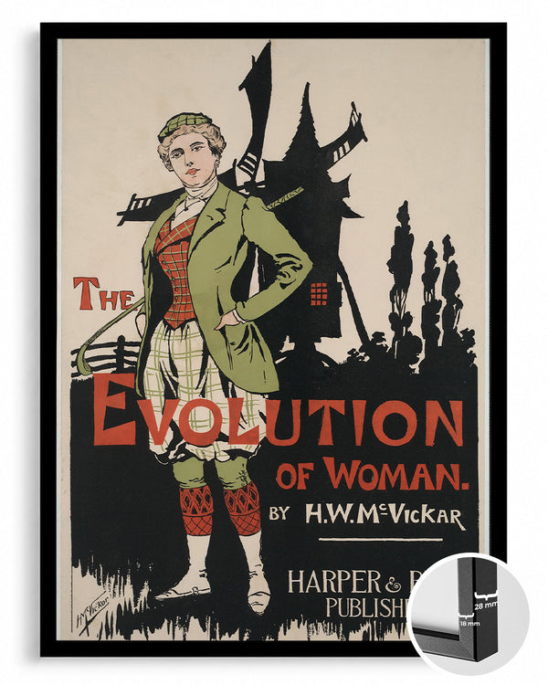 Kadınların Evrimi - Tarihsel Poster Tasarımı Poster Tablosu