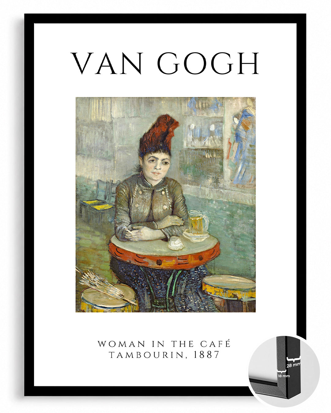 Kafede Kadın - Vincent van Gogh - 1887 Poster Tablosu