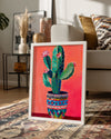 Kaktüs Çiçeği - Canlı Renkler Poster Tablosu