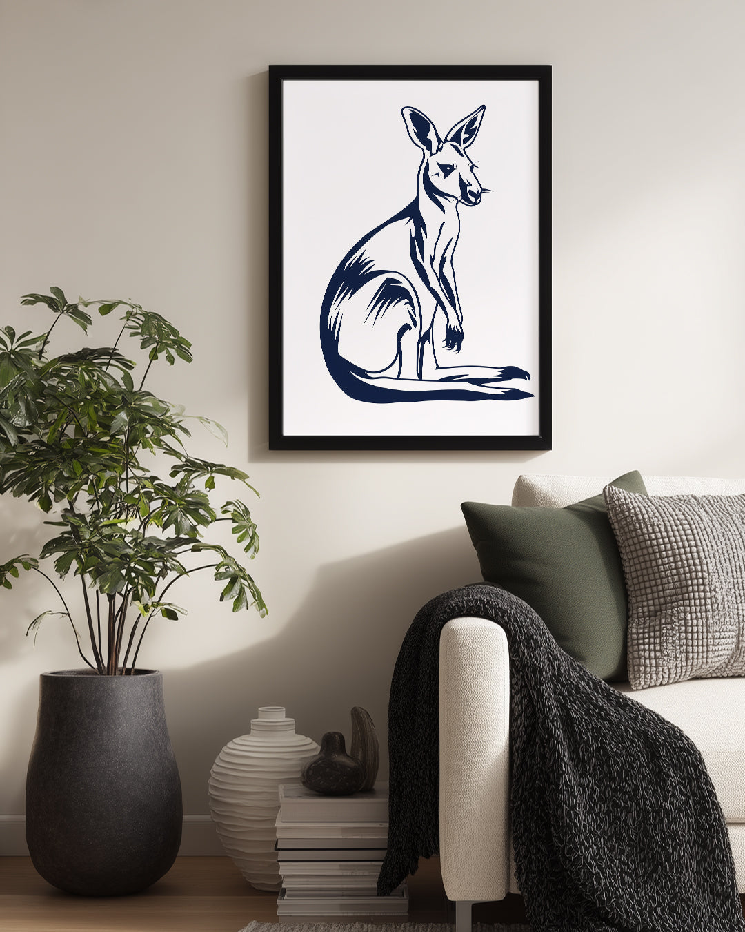Kanguru - Sırtını Dikey Tutma Poster Tablosu