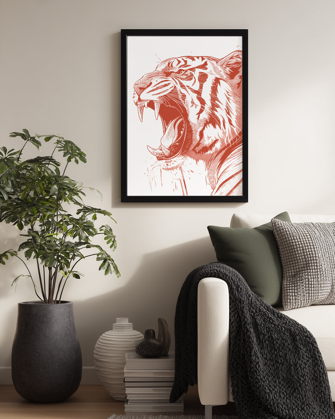 Kaplan - Güçlü Çığlık Poster Tablosu
