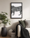 Kaplan - Siyah Beyaz Desen Poster Tablosu