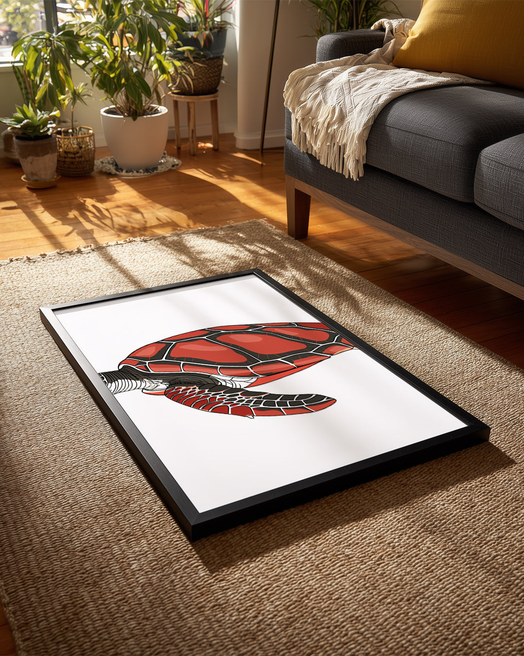 Kaplumbağa - Renkli Kabuk Deseni Poster Tablosu