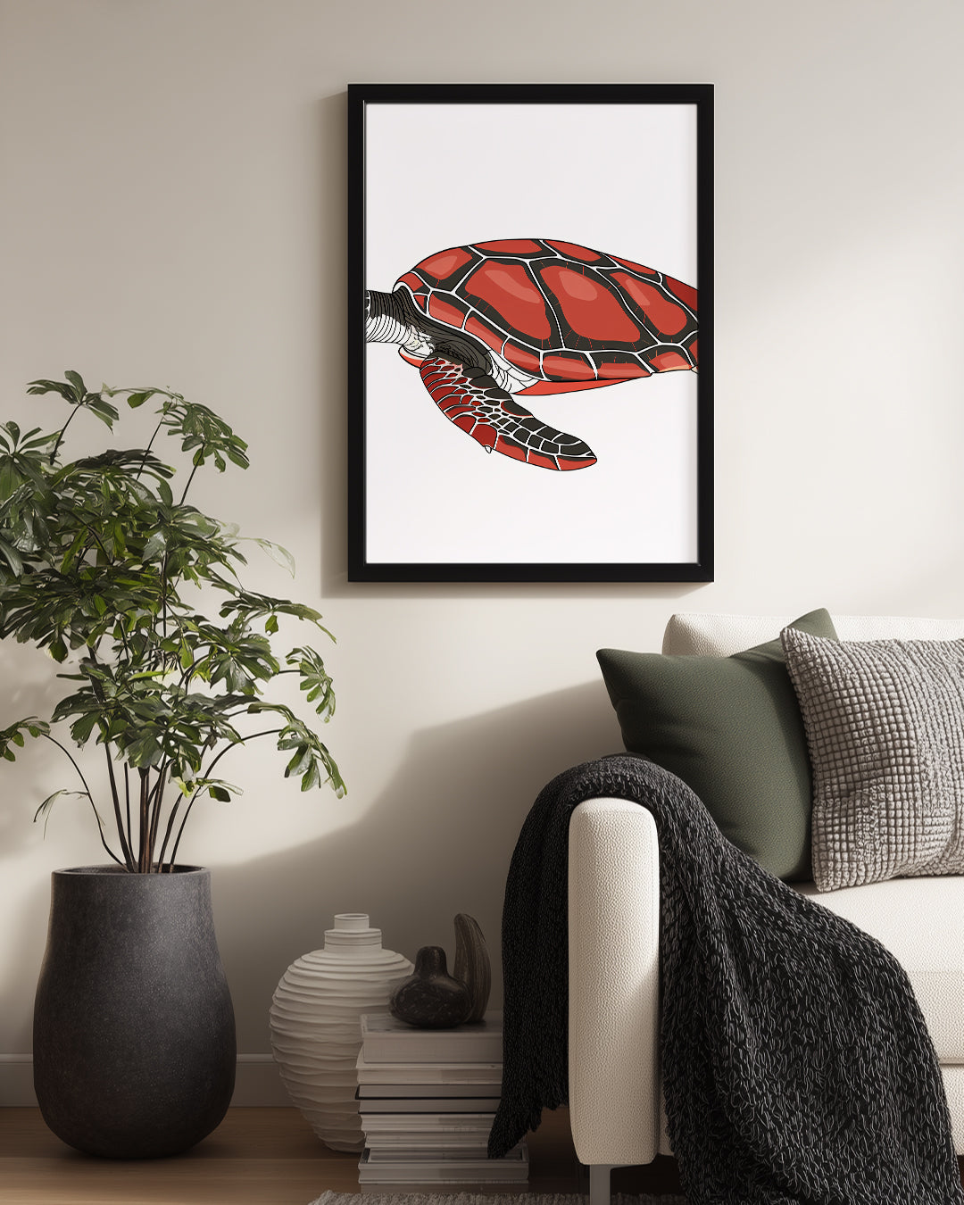 Kaplumbağa - Renkli Kabuk Deseni Poster Tablosu