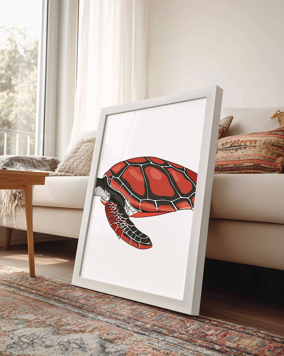 Kaplumbağa - Renkli Kabuk Deseni Poster Tablosu